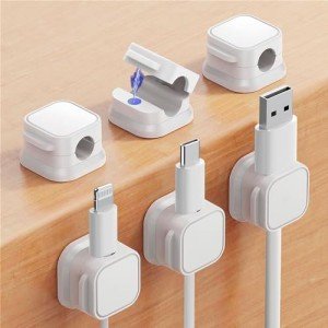 6 Pack Magnetic Cable Clips for Organizing Cords