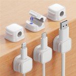 6 Pack Magnetic Cable Clips for Organizing Cords