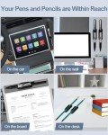 10-Pack Adhesive Pencil Holders for Desk Use