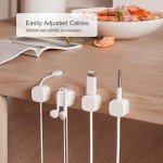 6 Pack Magnetic Cable Clips for Organizing Cords