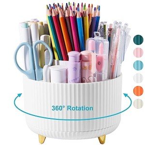 Rotating Desk Pen Holder with 5 Slots
