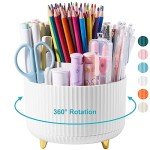Rotating Desk Pen Holder with 5 Slots