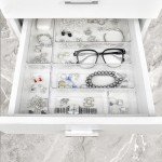 15-Piece Clear Plastic Drawer Organizer Set