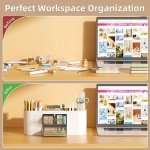 Stylish Desk Organizer with 3 Drawers - White
