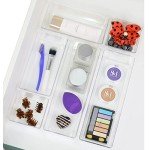 Clear Plastic Desk Drawer Organizers - Set of 6