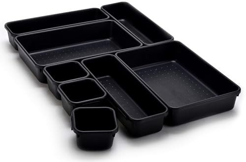 Interlocking Drawer Organizer Bins - 8 Pieces