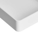 White Rectangular Plastic Desk Organizer Tray