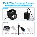 Wall Charger for Fitbit Versa 2, Replacement USB Charging Cable Dock Compatible with Fitbit Versa 2 Health & Fitness Smartwatch, with Wall Charger Plug Adapter