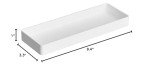 White Rectangular Plastic Desk Organizer Tray