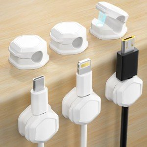 Magnetic Cable Clips - 6 Pack Cord Organizers