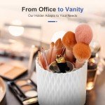 360° Rotating 5-Slot Pen Holder - White