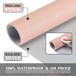 Waterproof Leather Mouse Pad - Pink, 23.6"x13.8