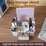 White Desk Organizer with Drawer and Pencil Holder
