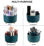 Cute 5-Slot Rotating Pencil Holder - Dark Green