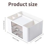White Desk Organizer with Drawer and Pencil Holder