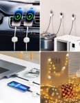 Magnetic Cable Clips - 6 Pack Cord Organizers