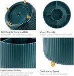 Cute 5-Slot Rotating Pencil Holder - Dark Green