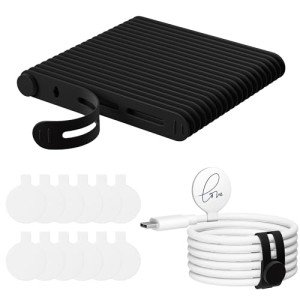 32 Silicone Cable Ties and Labels Set