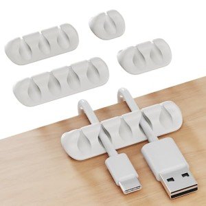 Cable Organizer Clips - 5 Pack, White