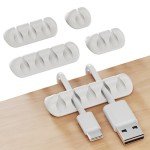Cable Organizer Clips - 5 Pack, White