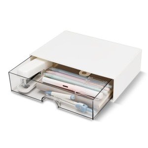 Clear Plastic Desk Organizer for Office Supplies