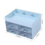 4-Drawer Desk Organizer for Makeup & Accessories