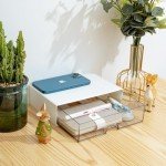 Clear Plastic Desk Organizer for Office Supplies