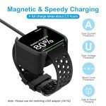 Wall Charger for Fitbit Versa 2, Replacement USB Charging Cable Dock Compatible with Fitbit Versa 2 Health & Fitness Smartwatch, with Wall Charger Plug Adapter