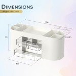 10-Compartment Desk Organizer with Pen Holder
