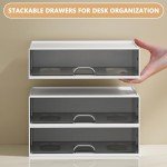 Clear Plastic Desk Organizer for Office Supplies