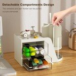 360° Rotating Desk Pen Organizer with Drawers