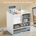 Clear Plastic Desk Organizer for Office Supplies
