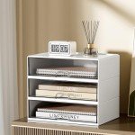 Clear Plastic Desk Organizer for Office Supplies