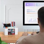 Plastic Desk Organizer with 2 Drawers - White