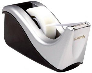 Silver Two-Tone Tape Dispenser by Scotch