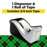 Silver Two-Tone Tape Dispenser by Scotch