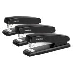 Amazon Basics Lightweight Desktop Stapler, 3 Pack