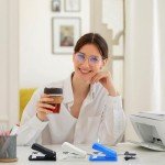 M&G Desktop Stapler with 1000 Staples, Black