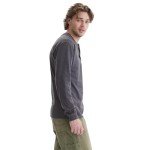 Hanes mens Beefy Long Sleeve Three-button Henley Shirt, Slate Heather, X-Large US