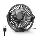 Mini USB Desk Fan - 5-Inch, 3 Speeds