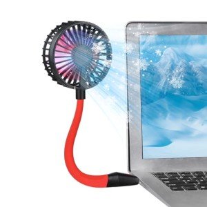 Compact USB Mini Desk Fan with Night Light
