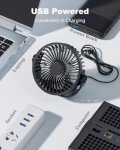 Mini USB Desk Fan - 5-Inch, 3 Speeds