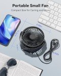 Mini USB Desk Fan - 5-Inch, 3 Speeds