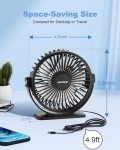 Portable USB Desk Fan with Adjustable Speed