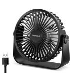 Mini USB Desk Fan - 3 Speeds, 360° Rotation