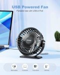 Portable USB Desk Fan with Adjustable Speed