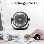 Compact USB Desk Fan with 3 Speed Settings