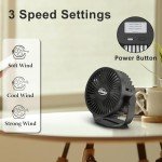Compact USB Desk Fan with 3 Speed Settings