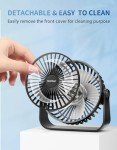 Mini USB Desk Fan - 3 Speeds, 360° Rotation