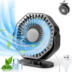 Lerat 5-Inch USB Desk Fan with 3 Speeds
